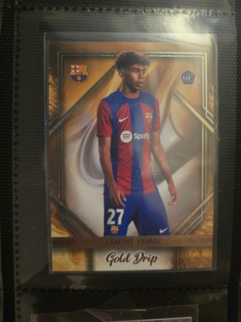 Topps Lamine Yamal Gold drip, Hobby en Vrije tijd, Stickers en Plaatjes, Ophalen of Verzenden, Zo goed als nieuw, Plaatje