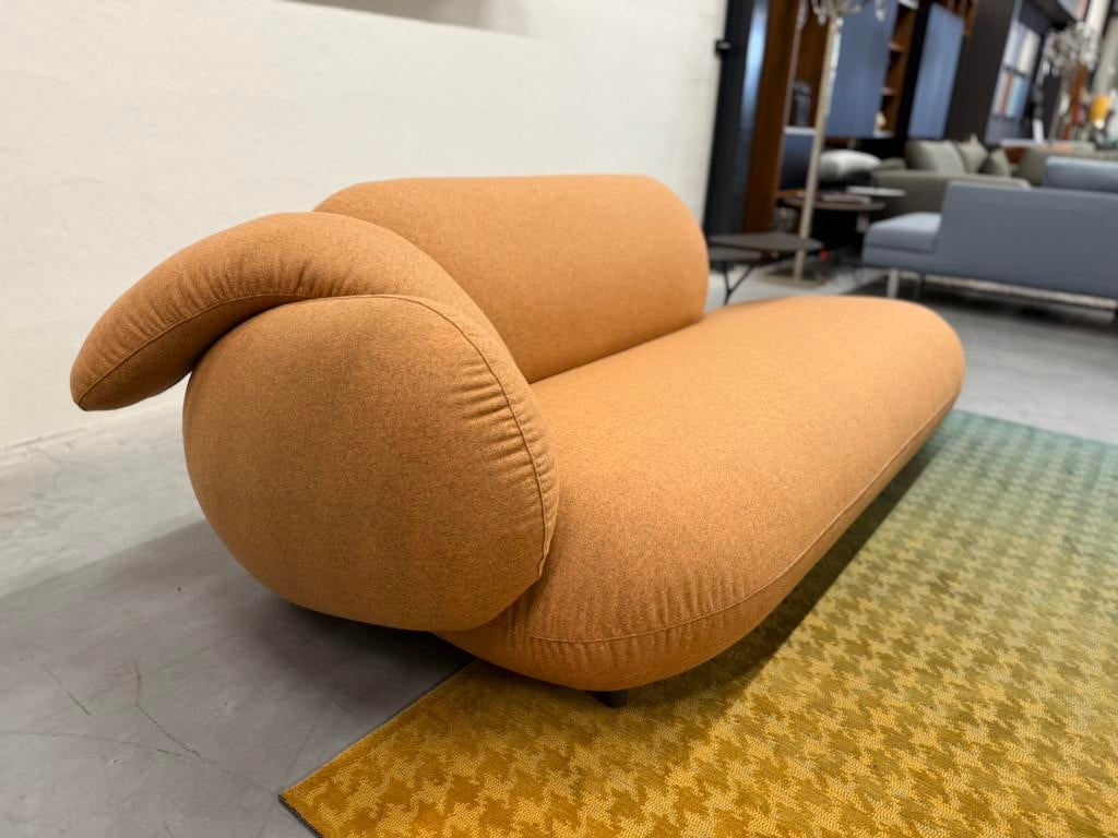 Nieuw Leolux Pulla Divan Large Bank Divina Melange Stof, Leolux, Ophalen of Verzenden, Rechte bank, Stof