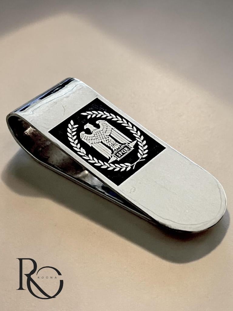 925 zilveren geldclip SPQR Romeins symbool – massief zilver