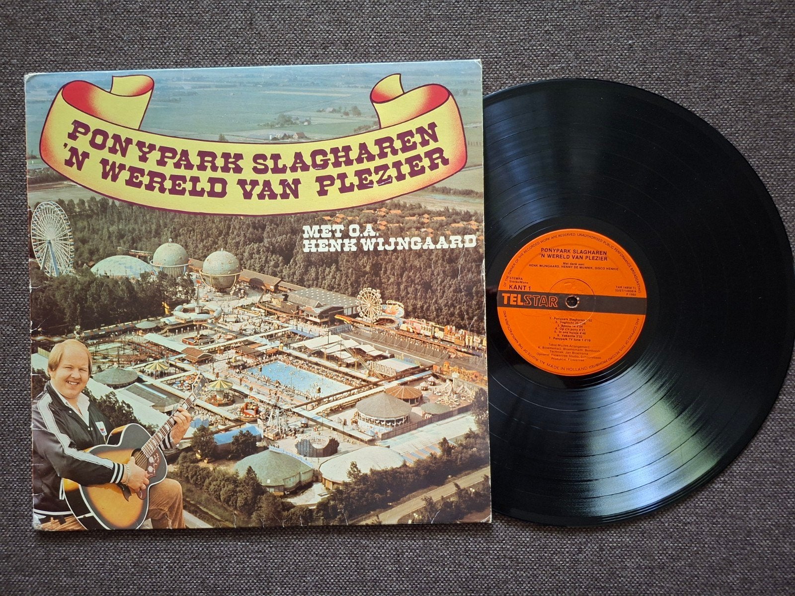 PonyPark Slagharen 'n Wereld van Plezier LP - Henk Wijngaard, Cd's en Dvd's, LP, Gebruikt, Ophalen of Verzenden, Levenslied of Smartlap