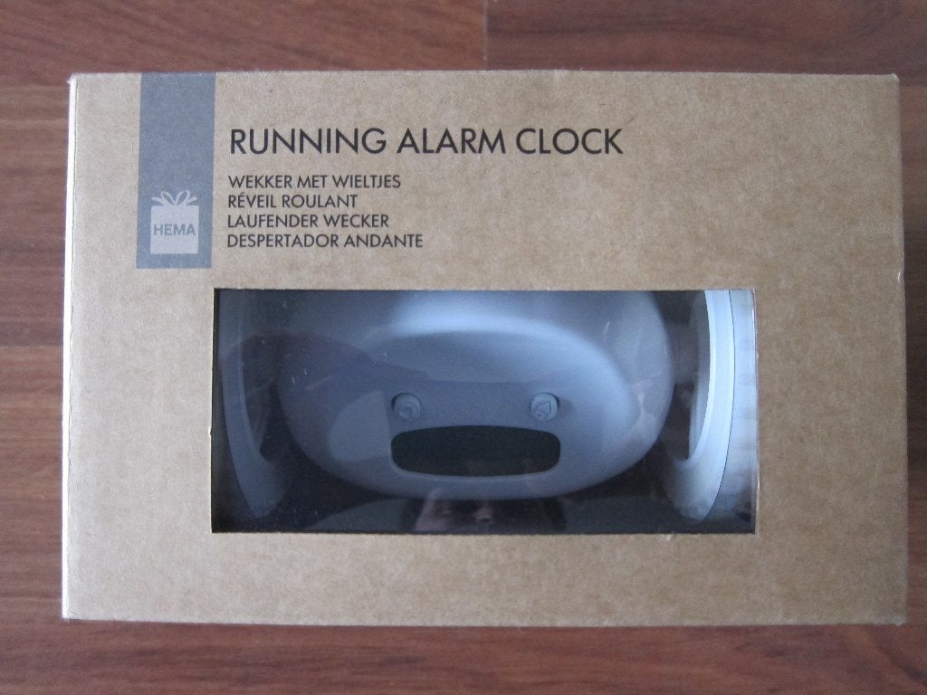 Hema Running Alarm Clock, Witgoed en Apparatuur, Wekkers, Ophalen of Verzenden, Nieuw, Digitaal
