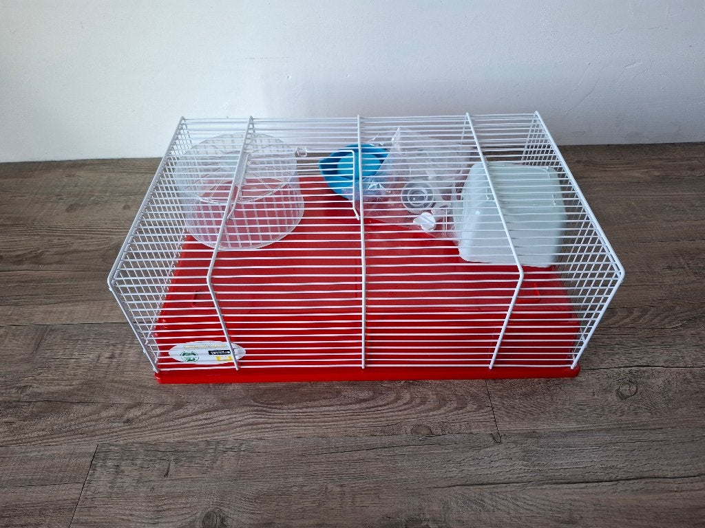 Nieuw Hamsterkooi 46x29x23 rechthoek met drinkbak voerbak, Ophalen of Verzenden, Nieuw