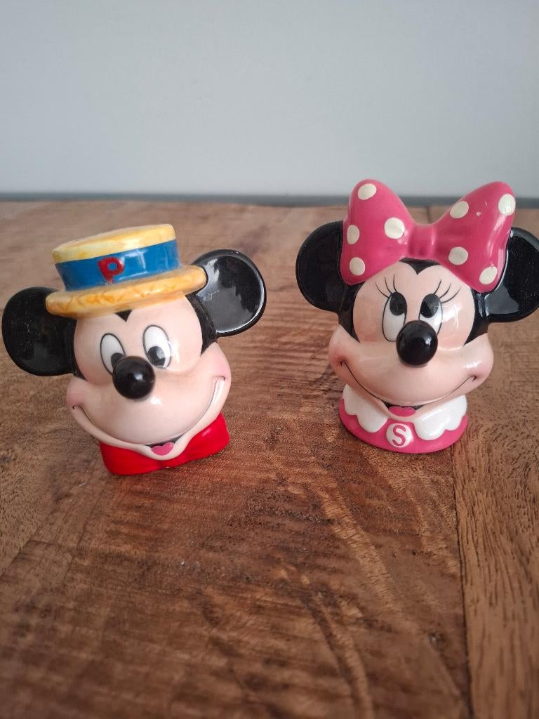 Enesco peper en zoutstel micky en minnie mous, Verzamelen, Ophalen of Verzenden, Mickey Mouse, Zo goed als nieuw, Beeldje of Figuurtje