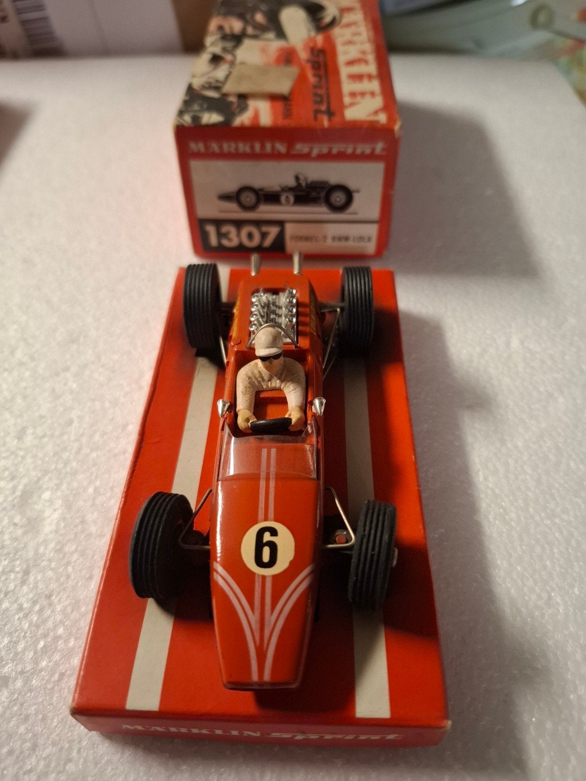 Marklin sprint raceauto 1307, Overige merken, Ophalen of Verzenden, Elektrisch, Racebaan