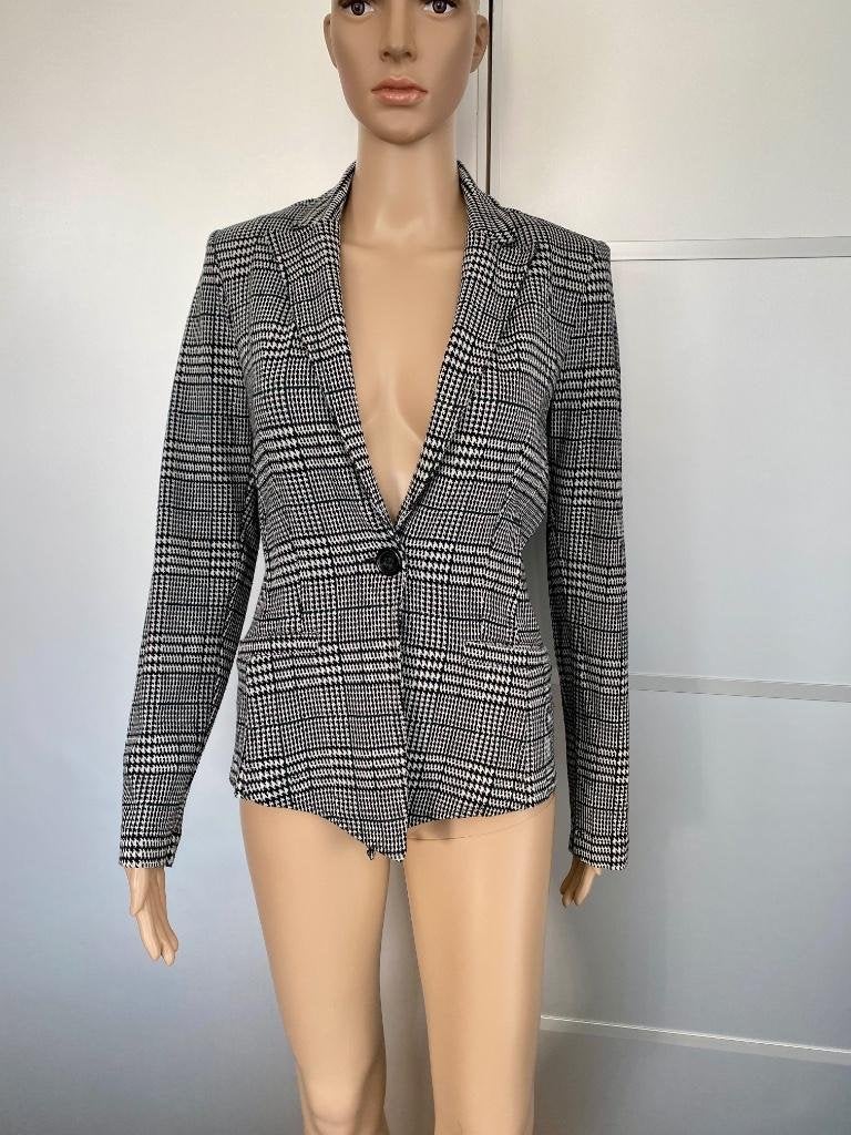 G706 Eksept mt. XS=34 jasje blazer colbert zwart/wit/groen, Zwart, Ophalen of Verzenden, Zo goed als nieuw, Maat 34 (XS) of kleiner