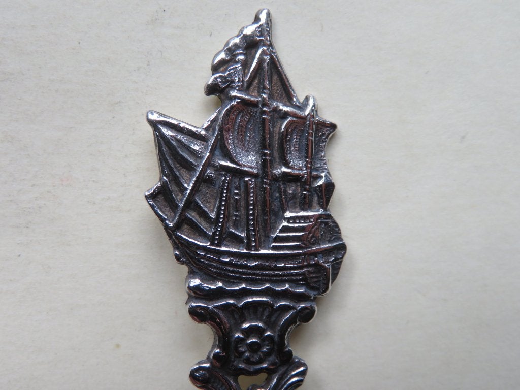 Verzilverd Gero lepeltje Fregat / zeilschip / Driemaster, Verzenden