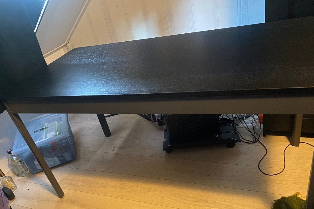 Ikea bureau tafel, Ophalen, Zwart, Gebruikt, Hout