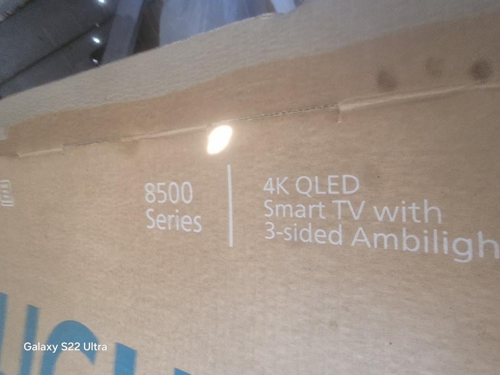 55 inch qled philips ambilight tv, Ophalen of Verzenden, Nieuw