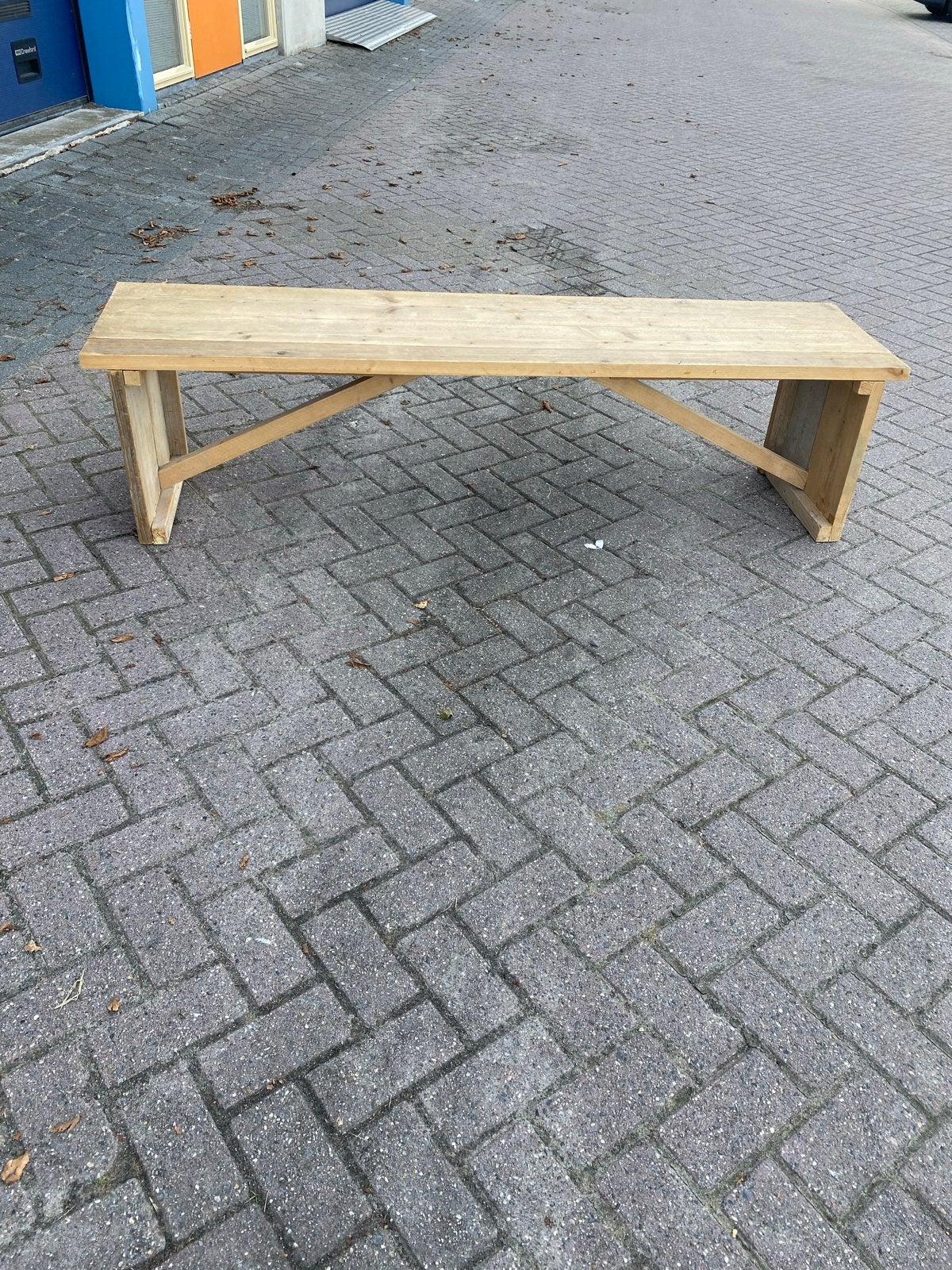Robuuste houten bank - Ideaal voor tuin of terras, Ophalen of Verzenden, Gebruikt, Hout