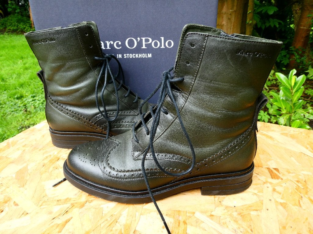 Marc O'Polo groene veterboots 38, Verzenden, Lage of Enkellaarzen, Zo goed als nieuw, Marc O'Polo