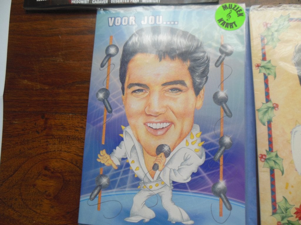 elvis presley kerstkaart wenskaart decoratie verzameling, Ophalen of Verzenden, Zo goed als nieuw, Foto of Kaart