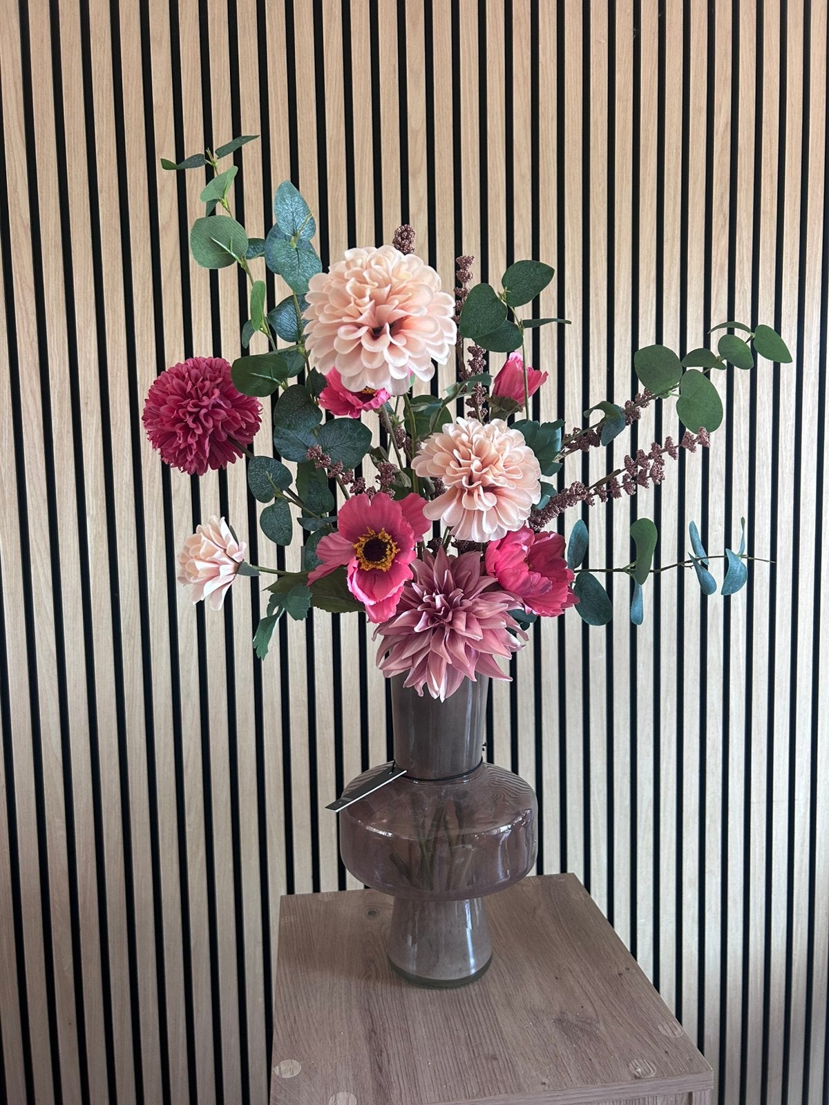 Countryfield vaas met zijden bloemen | Kunstbloemen boeket, ., Nieuw, Ophalen of Verzenden, .