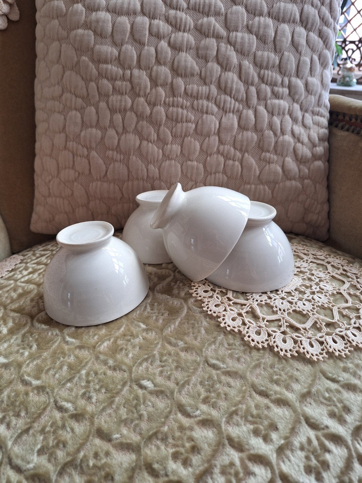 4 Brocante Spoelkommen ** Mimosa **, Ophalen of Verzenden