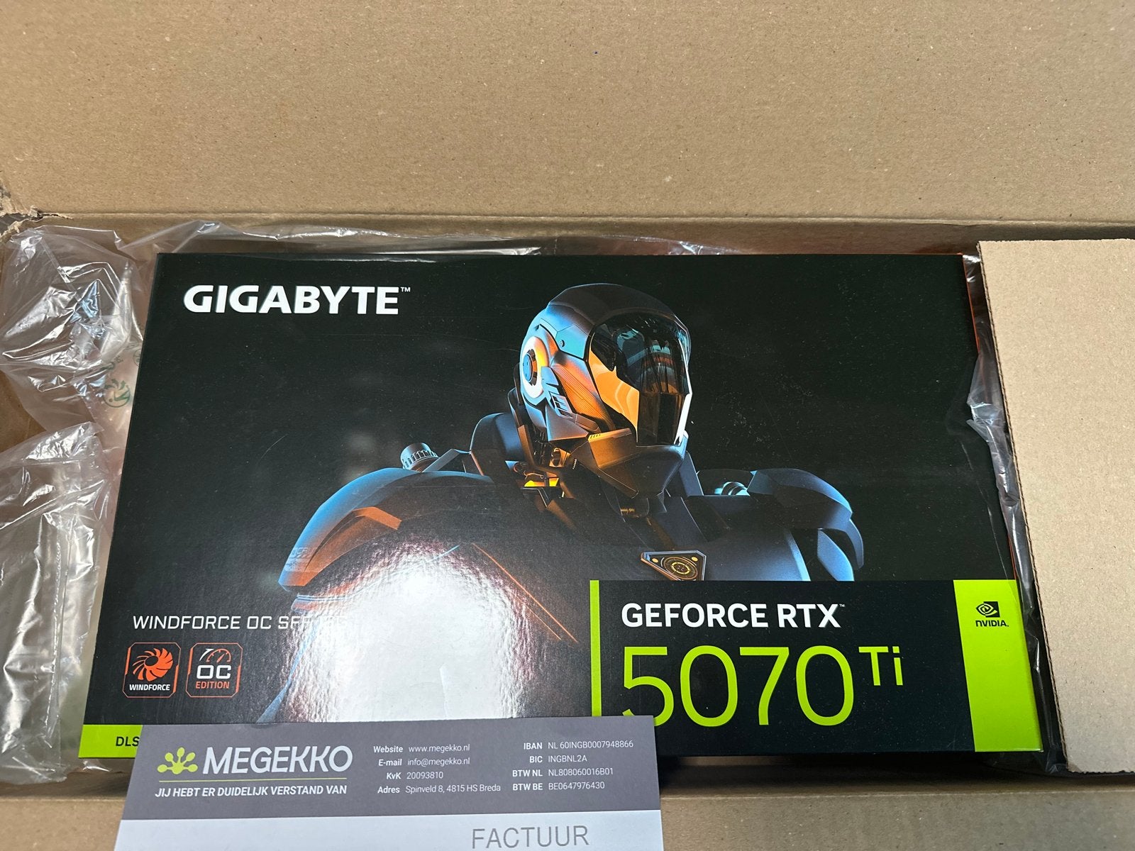 GIGABYTE GeForce RTX 5070 Ti Windforce OC Grafische Kaart, Computers en Software, Videokaarten, HDMI, GDDR6, Nieuw, Ophalen of Verzenden