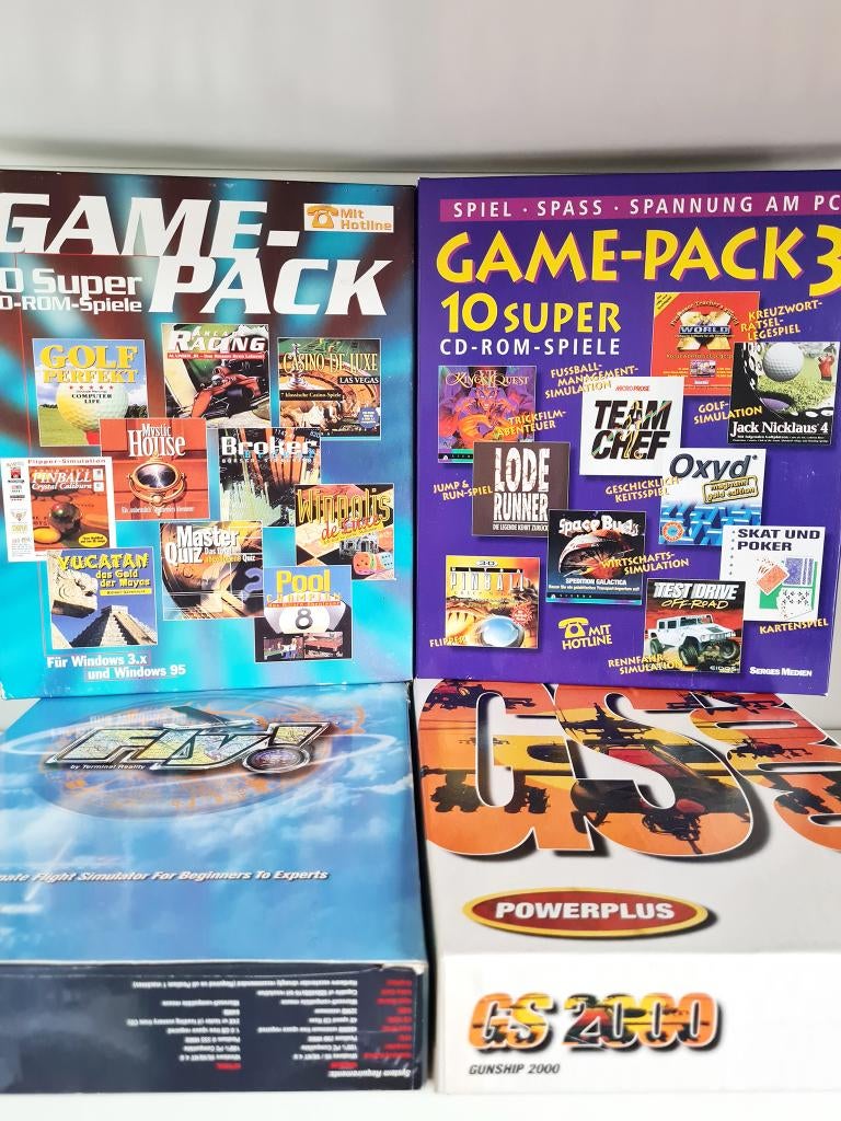 4 Big Box PC Games #2, Avontuur en Actie, 1 speler, Ophalen of Verzenden, Zo goed als nieuw