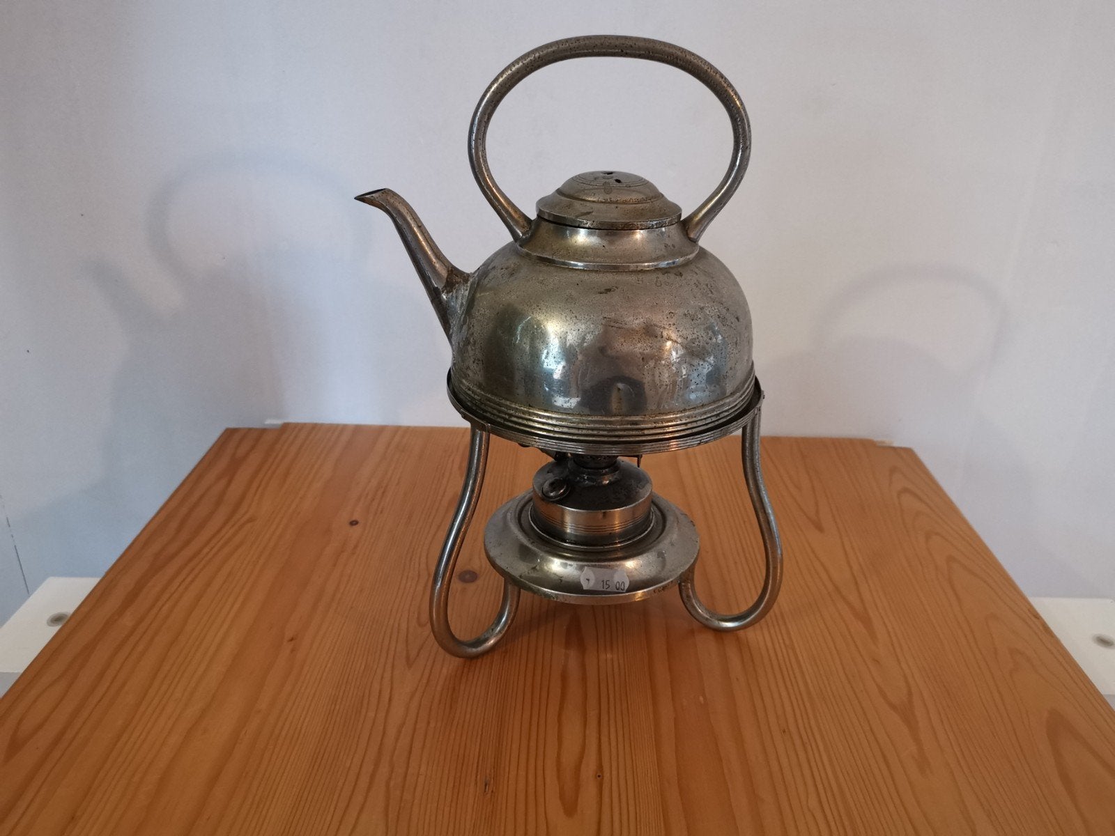 Theepotje met spiritusbrander ca. 1920, Ophalen of Verzenden