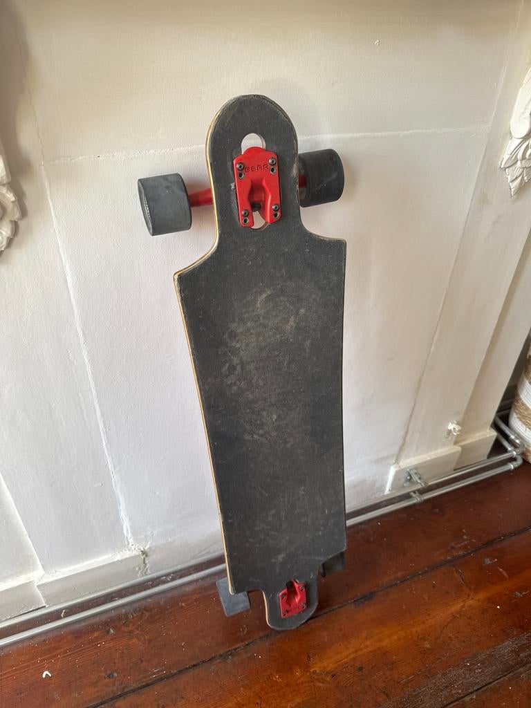 Aloha Wheels Longboard - Rood/Zwart, Ophalen of Verzenden, Gebruikt, Skateboard, Longboard