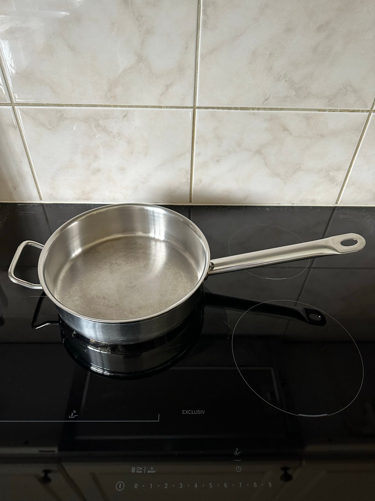 SIGG Hapjespan RVS - 24 cm, Gebruikt, Ophalen of Verzenden, Sauteerpan, Rvs