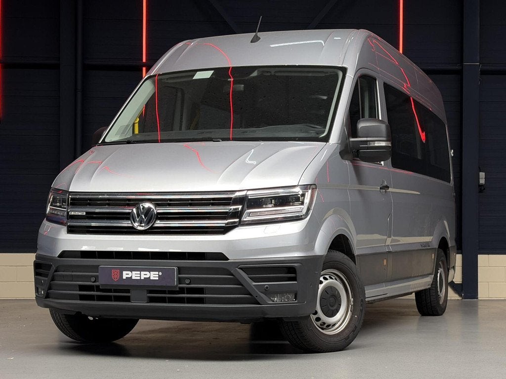 Volkswagen e-Crafter L3H3 |ROLSTOEL|9-PERS.|CAM.|CRUISE|STOE, Gebruikt, Zwart, Automatische klimaatregeling, Volkswagen