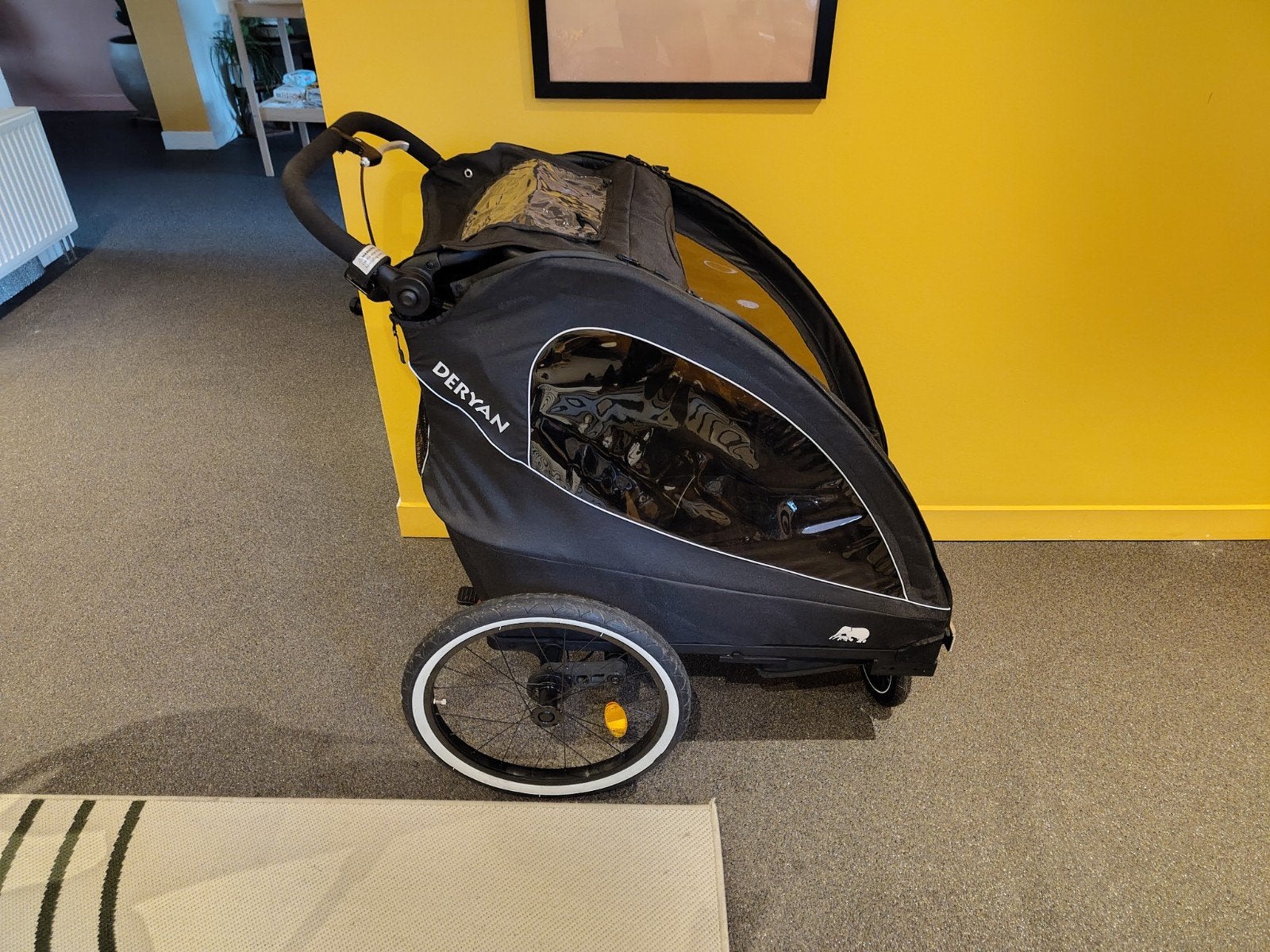 Deryan fietskar/wandelwagen - 2-in-1, Luchtbanden, Zo goed als nieuw, Combiwagen, Ophalen