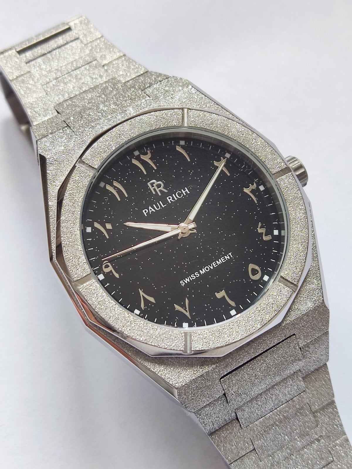 Paul Rich Arabic Frosted Star Dust II – Silver / Aventurine, Staal, Staal, Polshorloge, Ophalen of Verzenden