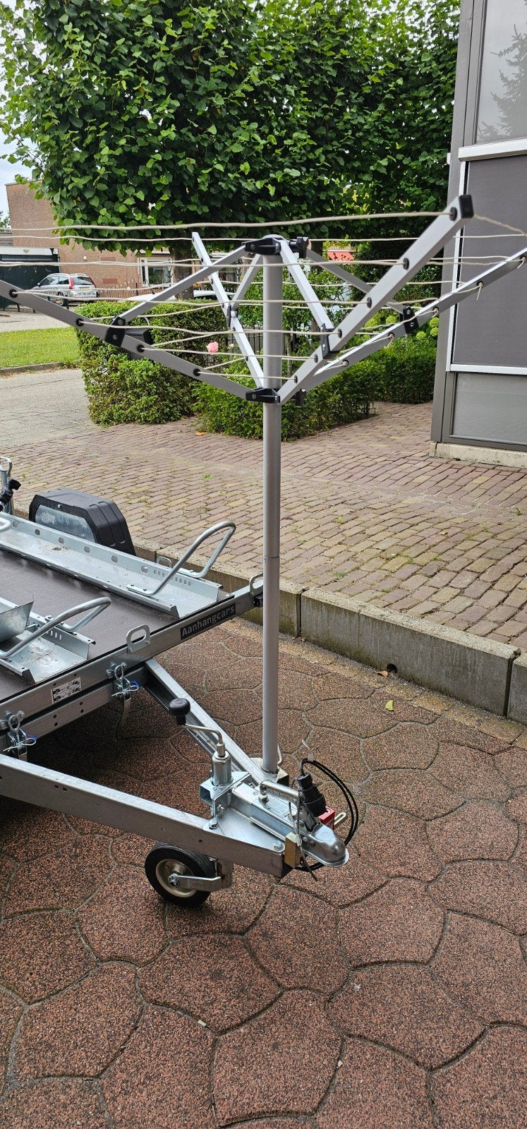 Droogmolen voor aan de caravandissel of aanhanger