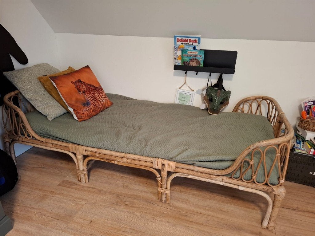 Kinderbed Noor rotan 70x180 incl. matras, Kinderen en Baby's, Kinderkamer | Bedden, Ophalen, 70 tot 85 cm, Zo goed als nieuw, Matras