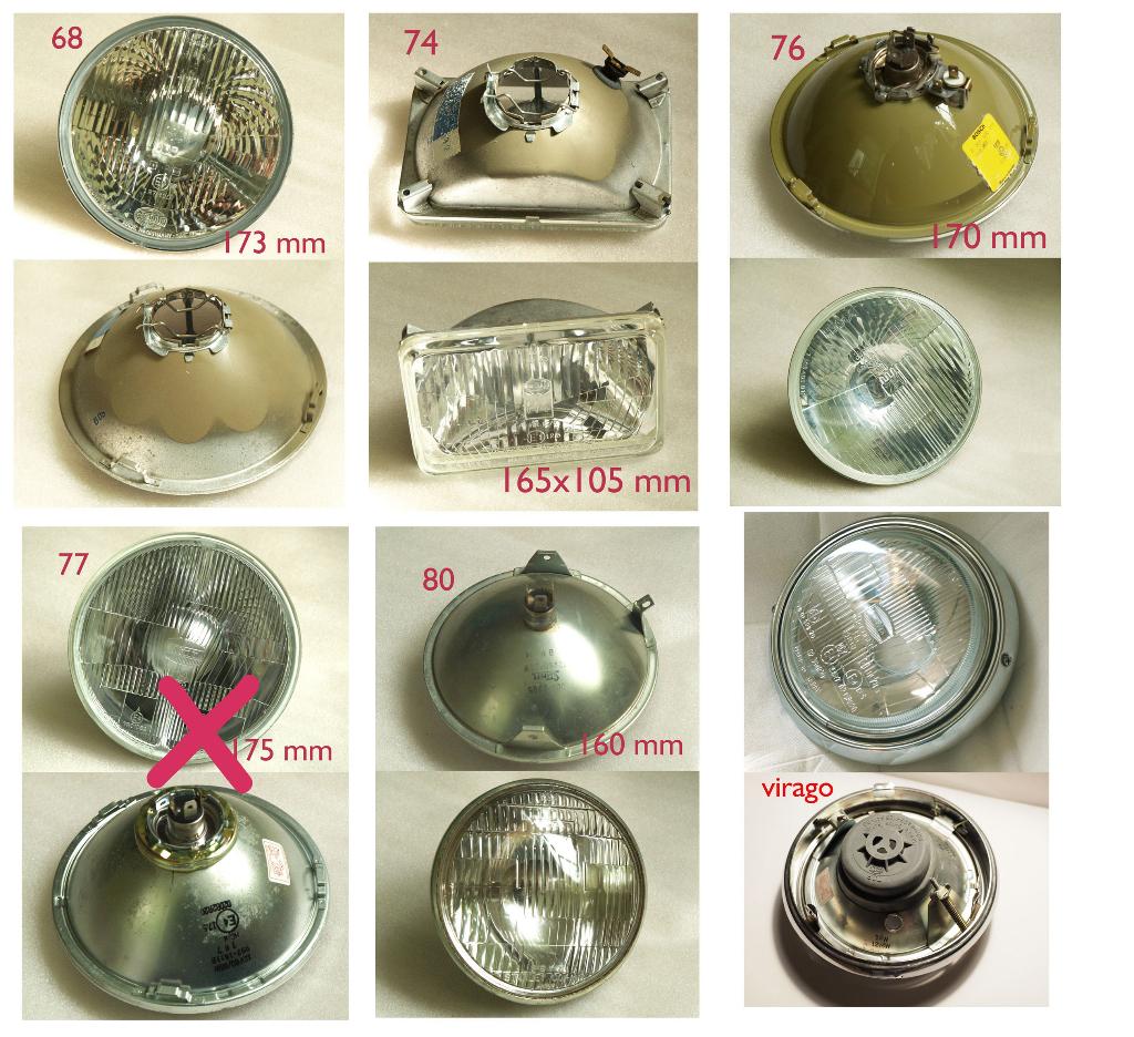 Diverse koplamp reflector  80er jaren Honda, Yama, Su , Kawa, Ophalen of Verzenden, Nieuw