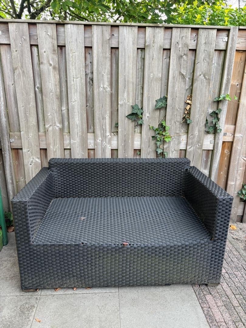 Gratis bank met kleine reparatie nodig, Ophalen, Kunststof, Gebruikt, 150 tot 200 cm