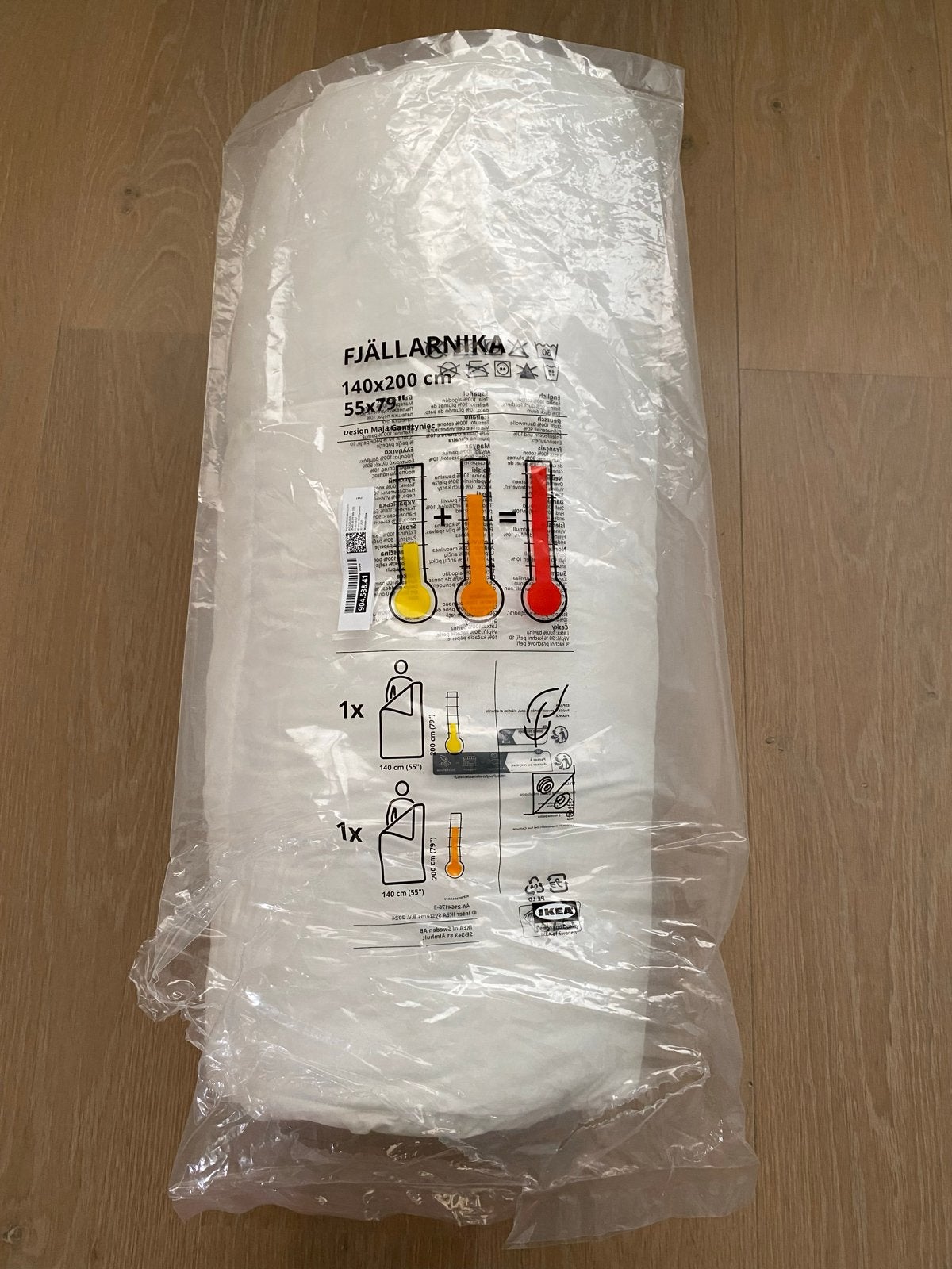 Dekbed FJÄLLARNIKA van IKEA, 140x200 cm - nieuw, Huis en Inrichting, Slaapkamer | Beddengoed, Eenpersoons, Wit, Nieuw, Ophalen of Verzenden