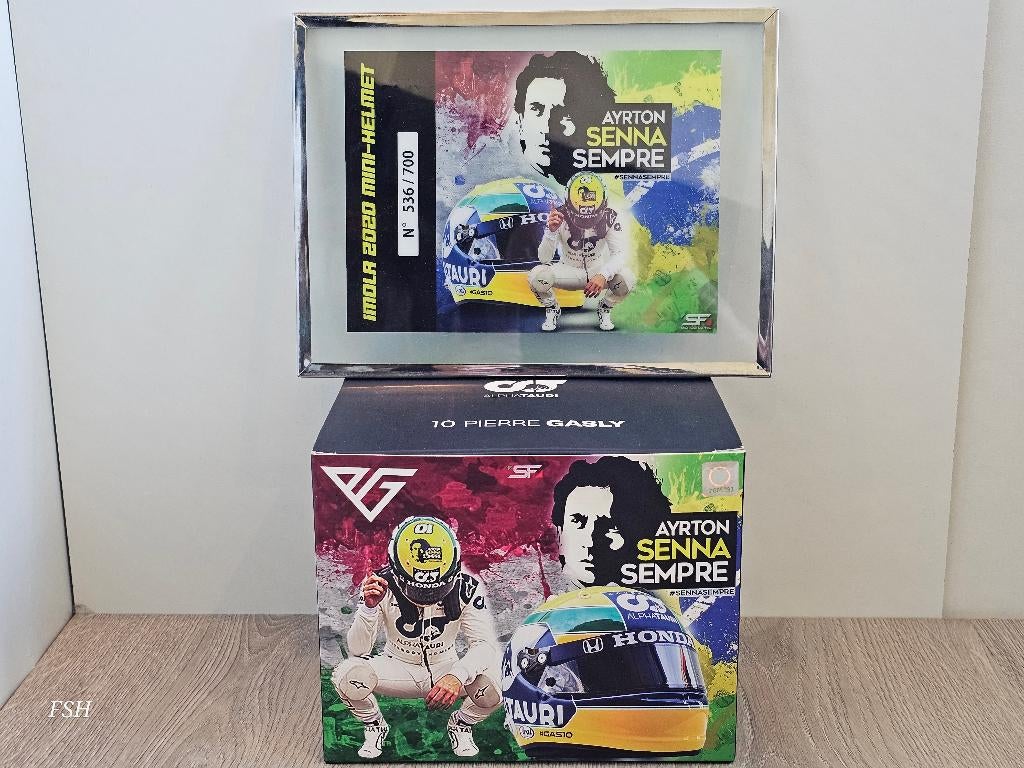 Helm 1:2, Pierre Gasly, GP IMOLA 2020 "Senna". * TOPMODEL *, Ophalen of Verzenden, Nieuw, Formule 1