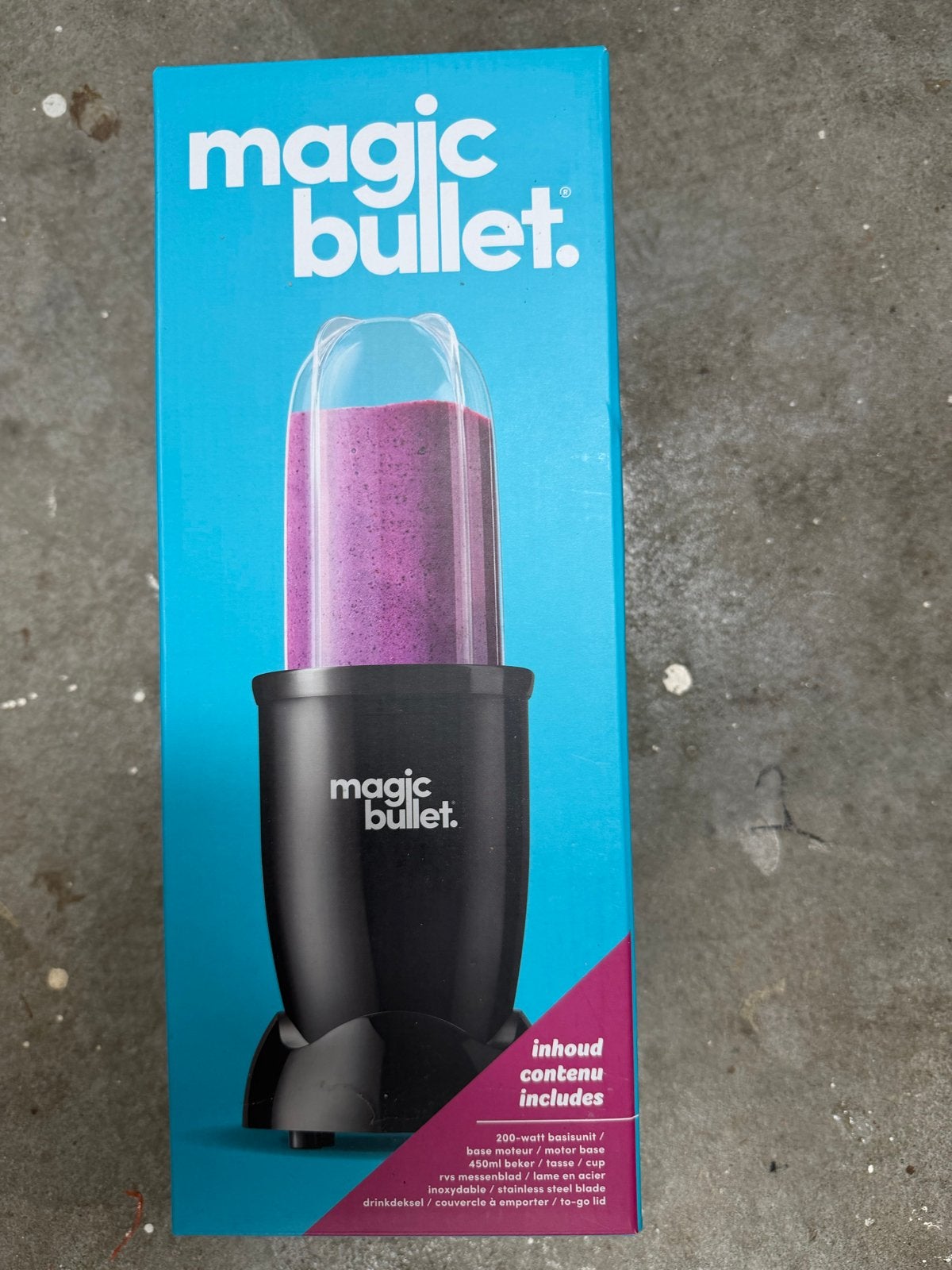 Magic Bullet Blender 200W met 450ml beker, Ophalen of Verzenden, Nieuw, Blender to go