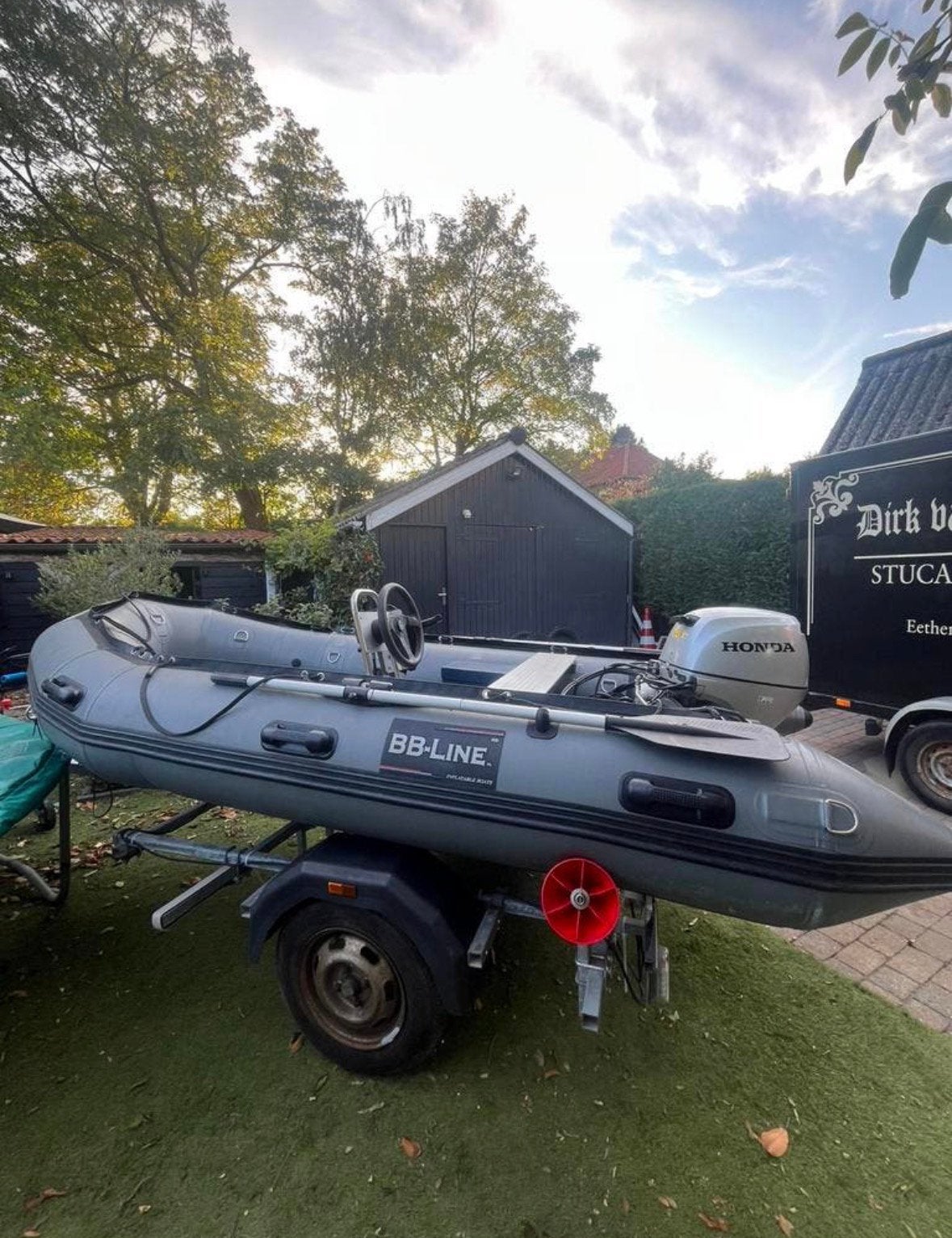 Rubberboot 20pk Honda, Ophalen, Zo goed als nieuw