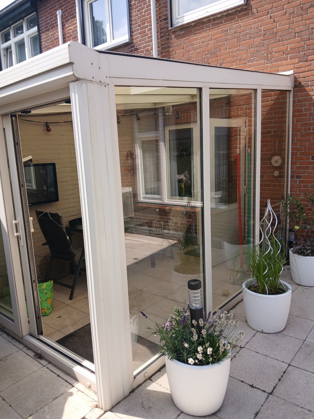 Veranda met schuifpui, Tuin en Terras, Overkappingen, Gebruikt, Veranda, Ophalen