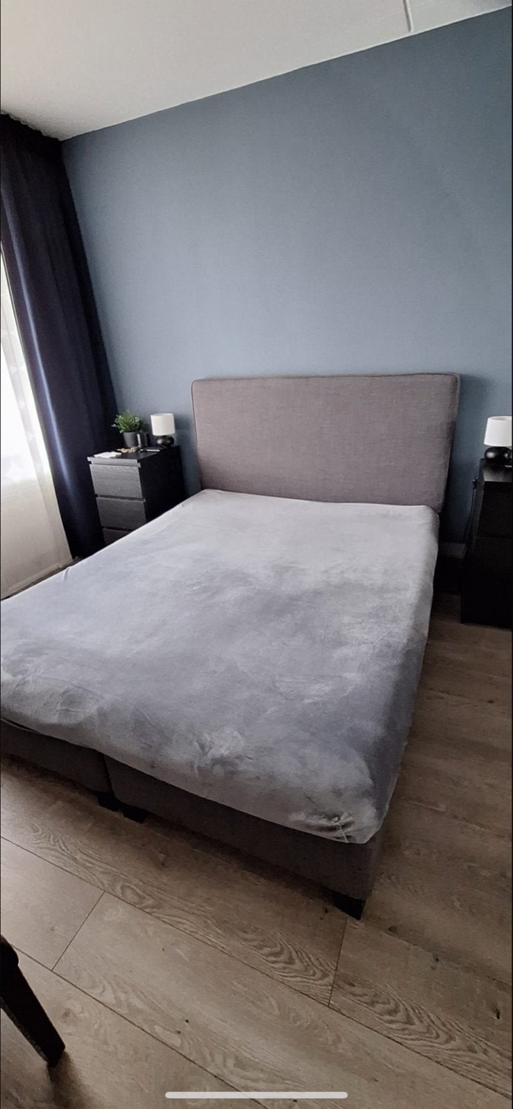 Tweepersoons boxspring met matras en topper, Ophalen, Tweepersoons, Zo goed als nieuw, 200 cm