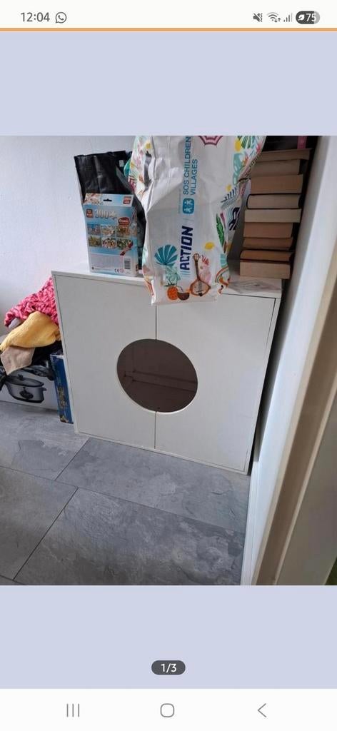 Ombouw kattenbak, Dieren en Toebehoren, Kattenbakken, Gebruikt, Gesloten, Ophalen