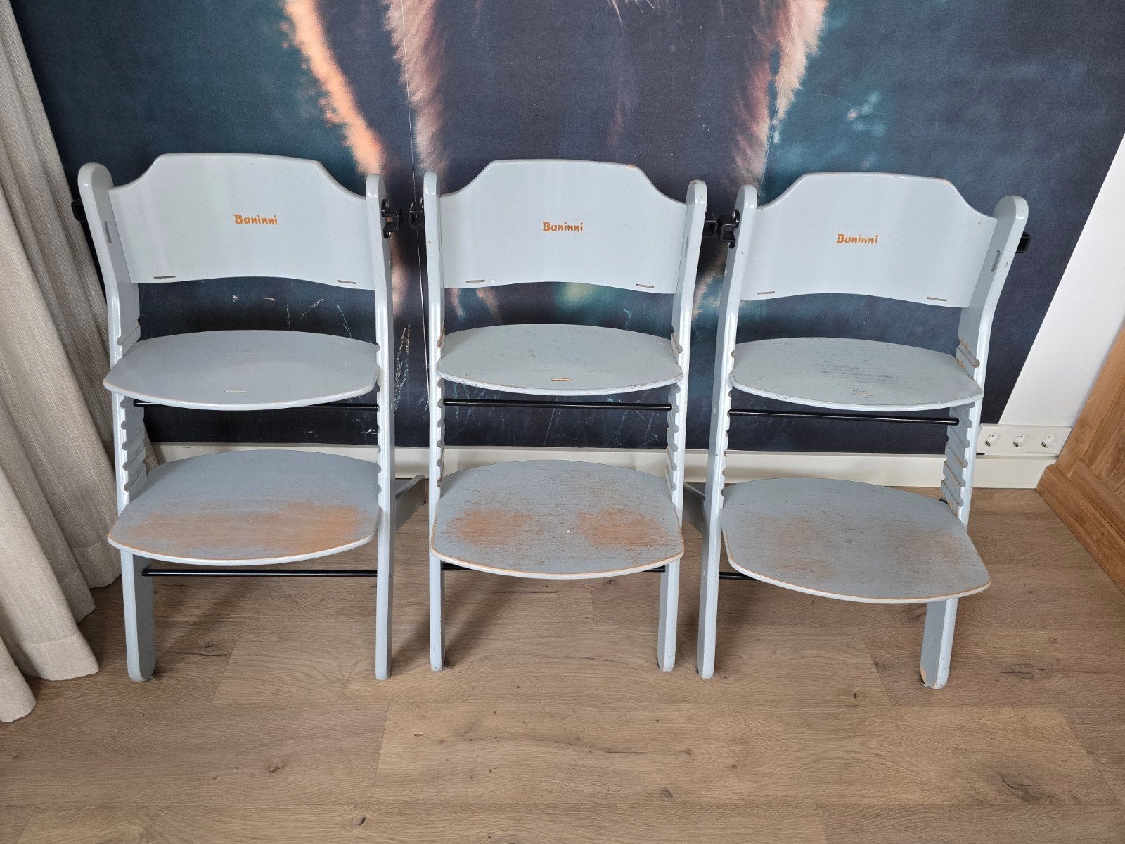 4 Triptrapstoelen kinderstoelen - 5 euro per stuk, Ophalen, Gebruikt, Meegroeistoel