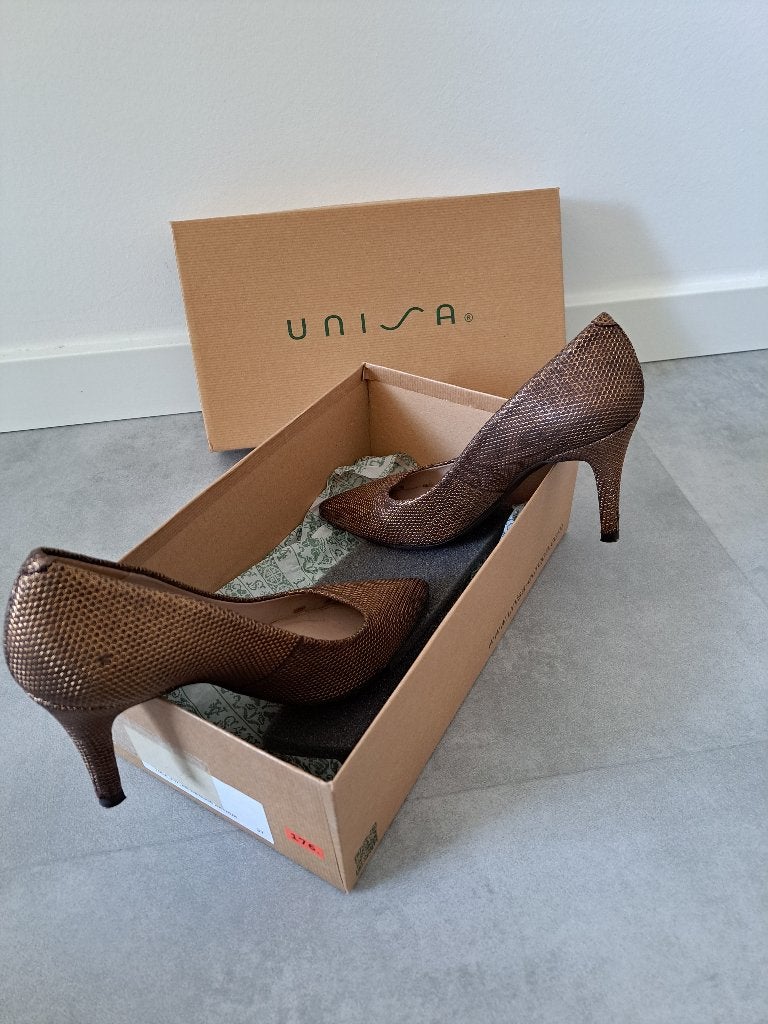 DAMES PUMPS KLEUR GOUD/BRUIN, Ophalen, Pumps, Bruin, Nieuw