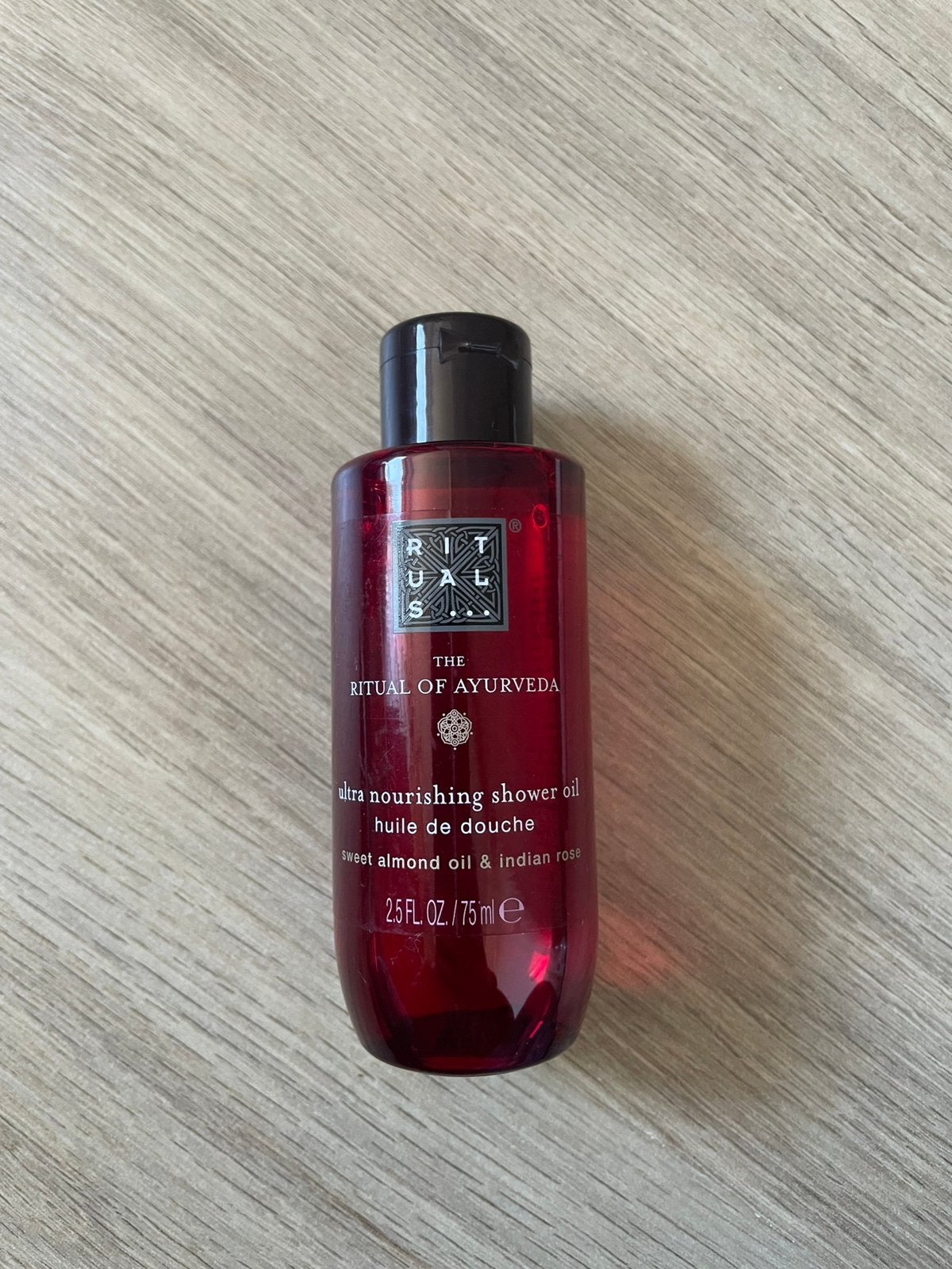 Rituals shower oil Ayurveda 75 ml, Ophalen of Verzenden, Zo goed als nieuw, Bad & Douche