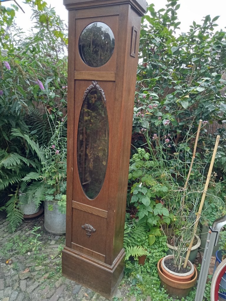 lege kast van antieke staande klok om vitrine van te maken, Ophalen, Gebruikt, Antiek, Handgemaakt