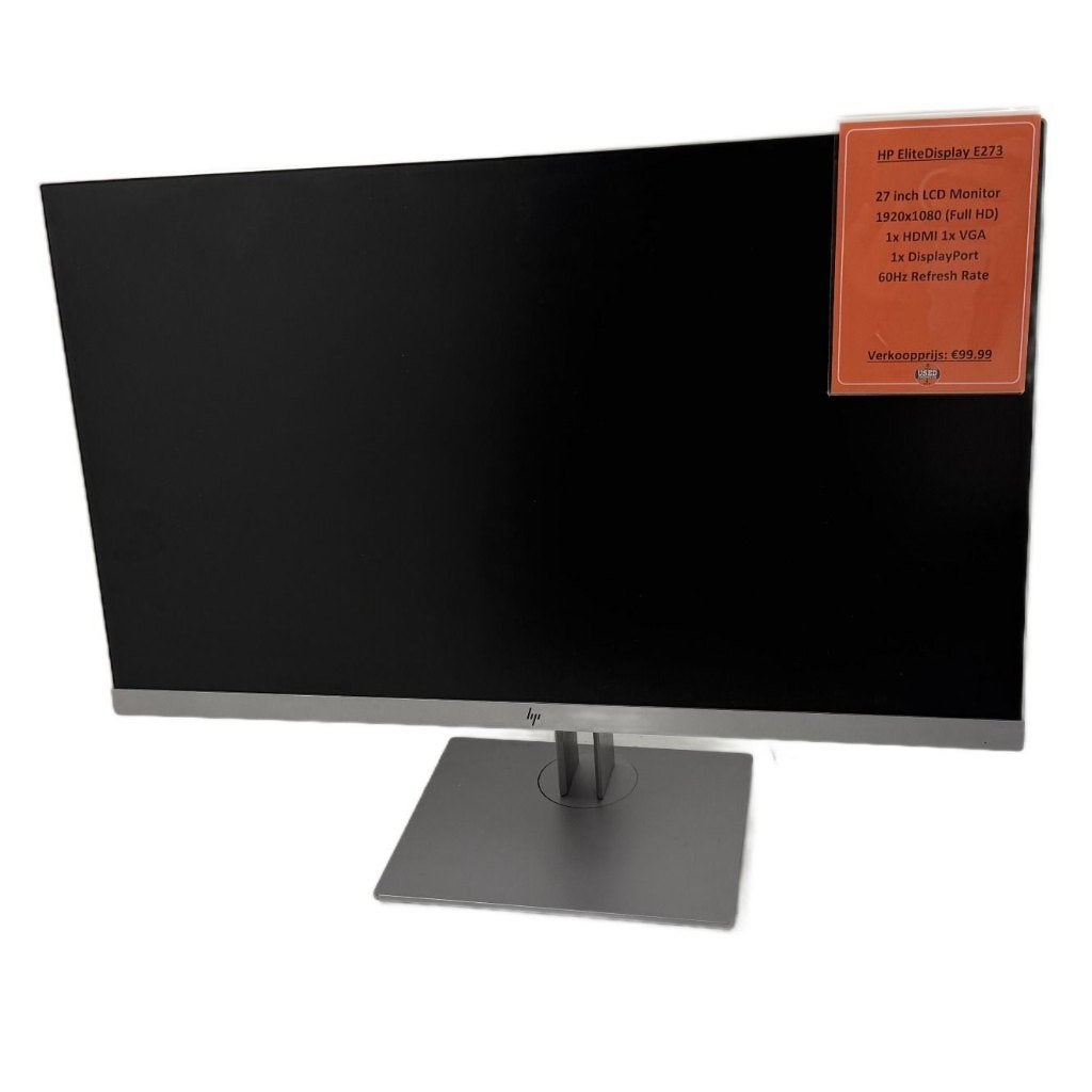 HP EliteDisplay E273 Monitor | Met garantie, Computers en Software, Monitoren, Ophalen, IPS, Dordrecht@usedproducts.nl, Full HD