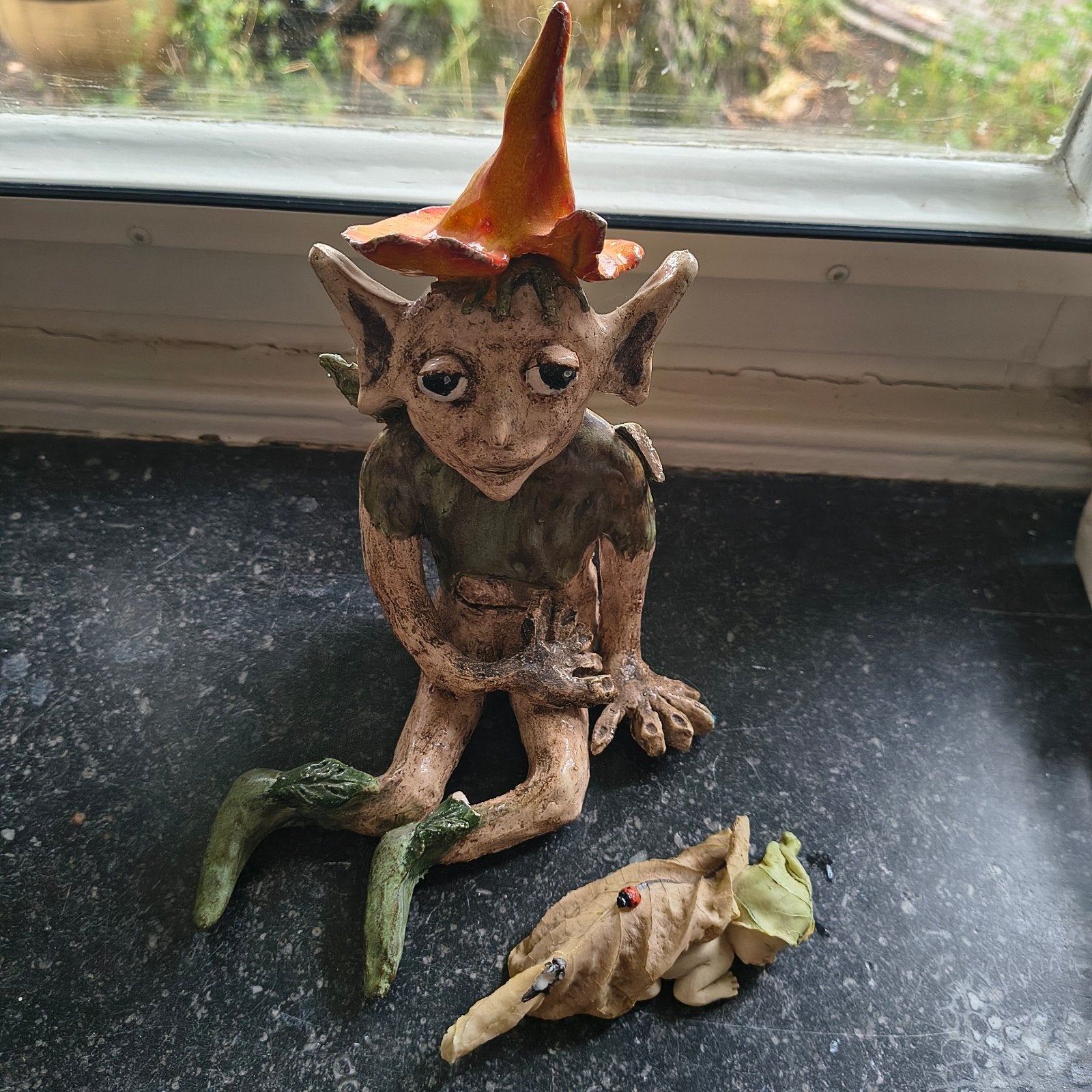 Unieke handgemaakte fantasie figuren: Elf en baby, Verzamelen, Beelden en Beeldjes, Ophalen, Zo goed als nieuw, Fantasy