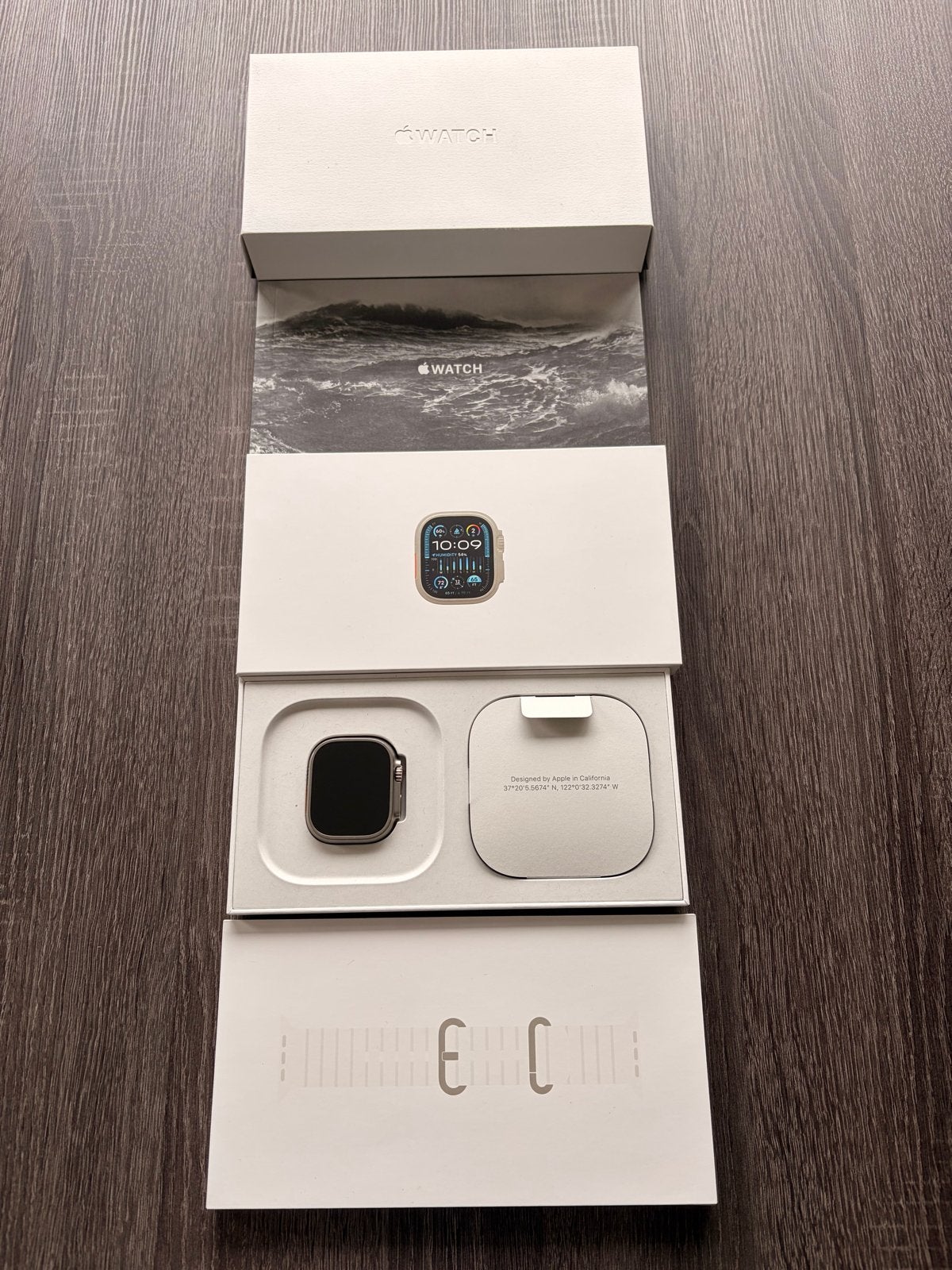 Apple Watch Ultra 2 met Ocean Band (Wit, Oranje, Blauw), Afstand, IOS, Ophalen of Verzenden, Zo goed als nieuw