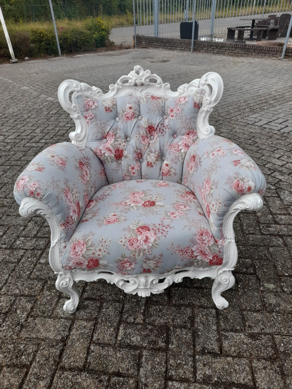 Mooie barok fauteuile geheel opnieuw gestoffeerd leger, Ophalen