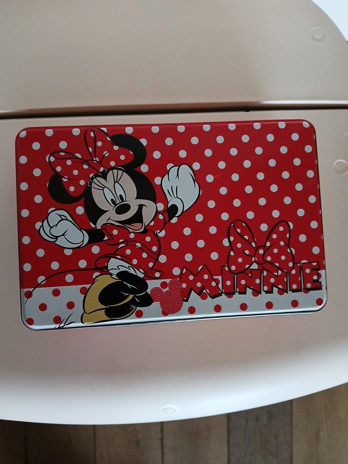 Disney Minnie Mouse Koekjestrommel, Ophalen of Verzenden, Mickey Mouse, Zo goed als nieuw, Beeldje of Figuurtje
