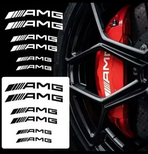 AMG remklauwen sticker set zwart wit incl gratis verzending, Ophalen of Verzenden