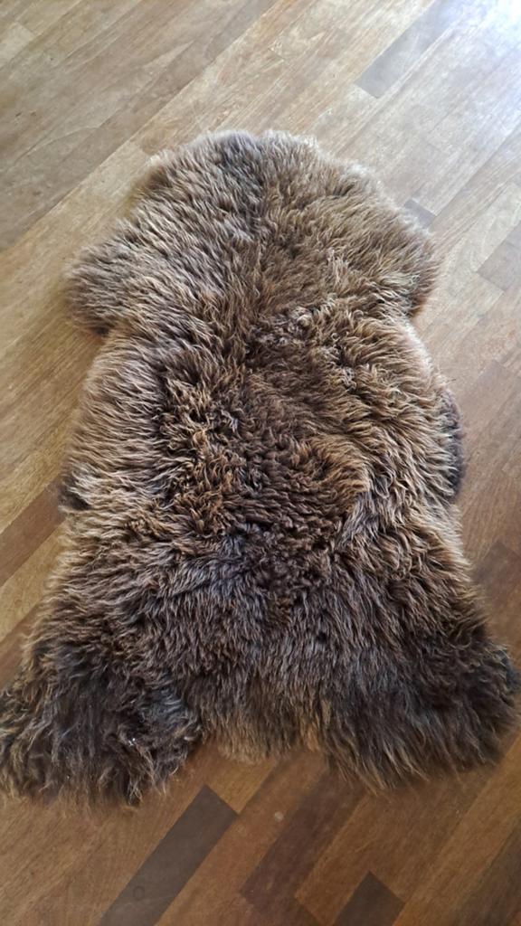 Schapenvacht, Huis en Inrichting, 100 tot 150 cm, Bruin, Nieuw, Rechthoekig