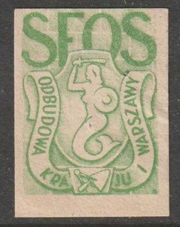 Polen cinderella SFOS (Sociaal Fonds wederopbouw hoofdstad), Ophalen of Verzenden, Polen, Postfris