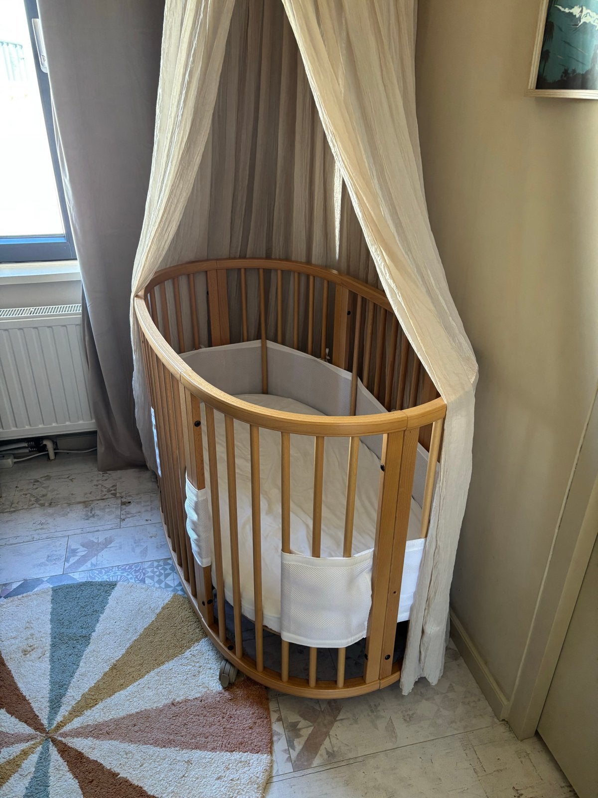 Stokke Sleepi Complete Set Naturel Hout met Accessoires, Ophalen, Gebruikt, Ledikant