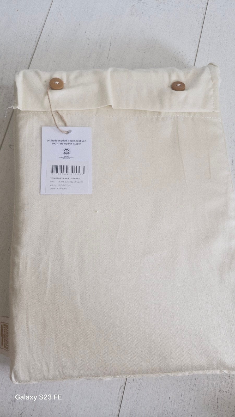 Wimpel-Stip Soft Vanilla Dekbedovertrek 200x220, Ophalen of Verzenden